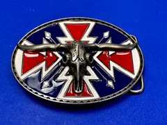 Longhorn Steer Bull Skull Southwestern Native American Vibe Belt Buckle