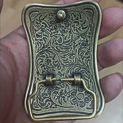 Pure brass Tang grass rich and precious flower belt buckle head ethnic style