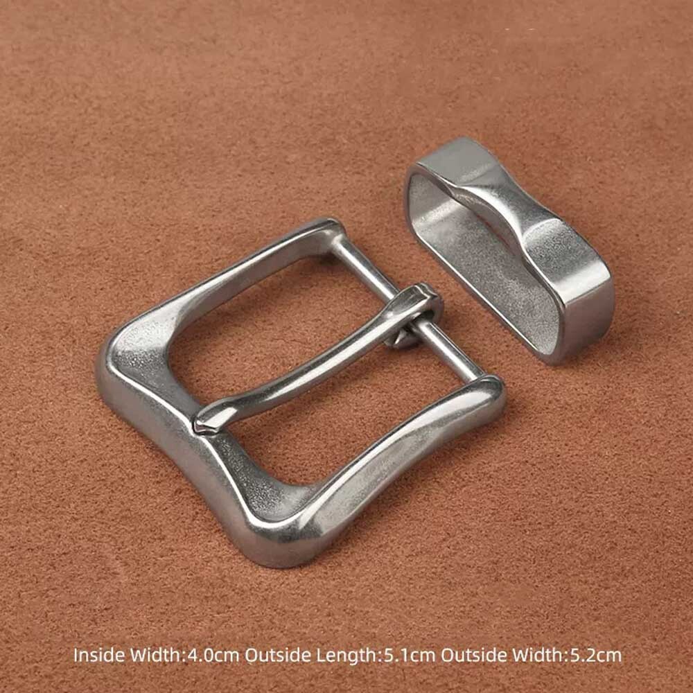 Heavy Duty Pin Belt Buckle Stainless Steel Buckles for 1.5&Prime; Belt With Belt Loop