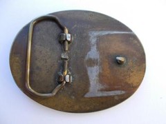 Vintage World War II Veterans Commemorative Military Brass Tone Belt Buckle