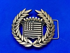 Vintage Cadillac Emblem Flag Chrome Color Belt Buckle Byfamous Stars And Straps