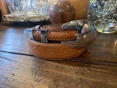 Very Navajo James Reid style Sterling Silver Belt Buckle 33-36-1.3/8-.75”🦬✅