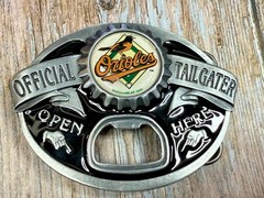 Official Tailgater Baltimore Orioles MLB Siskiyou Belt Buckle & Bottle Opener