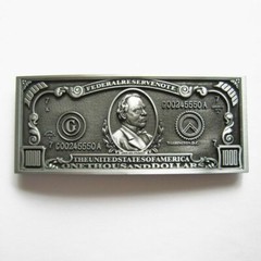 $1000 One Thousand US Dollar Bill Novelty Metal Belt Buckle