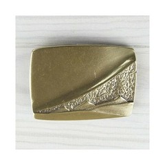 Rectangular Metal Belt Buckle in Industrial Design – Modern & Masculine