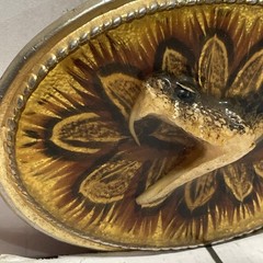 Vintage Rattlesnake Head Oval Belt Buckle Rare. Very Nice Made In The USA