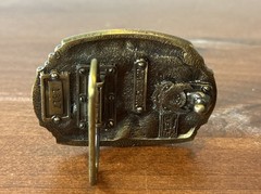 VTG HUNTING belt buckle SPORTSMAN deer duck WESTERN cowboy Made In USA