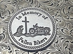 In Memory of Fallen Bikers Western Style Buckle (Pewter)