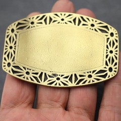 Celtic Belt Buckle with Vines, Antique Brass, Classic Western Style