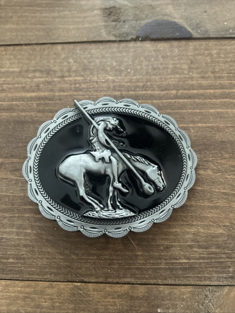 Indian Horse Belt Buckle Sioux Apache Comanche Lakota Collector Native American