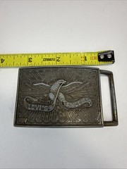1970s-80s vintage LEVIS belt buckle BRASS america EAGLE usa WESTERN cowboy