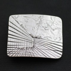 Designer belt buckle belt buckle-interchangeable buckle silver for 4 cm leather