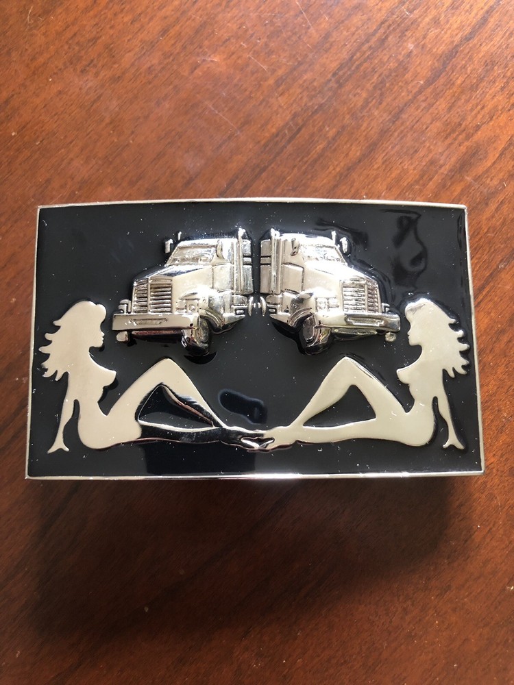 Truck Driver Sexy Mud Flap Girls With Bottle Opener Unisex Men’s Belt Buckle