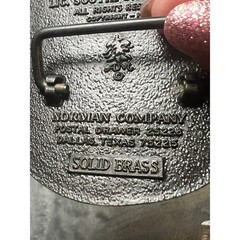 Vintage 1980 Southfork Ranch Dallas Belt Buckle Solid Brass JR Duncan