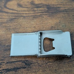 Silver Metal Automatic Latch Belt Buckle for Men, Fits 1.5 in Belt