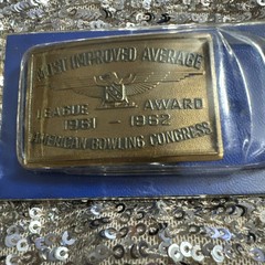 1961 – 1962 AMERICAN BOWLING CONGRESS LEAGUE AWARD BELT BUCKLE – NEVER OPENED