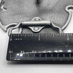 PUNISHER THROWING STAR BELT BUCKLE Silver Tone PEWTER Black And White Enamel