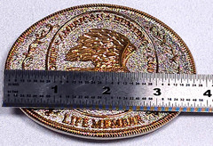 VTG North American Hunting Club Wings Gold Silver Belt Buckle Life Member Oval