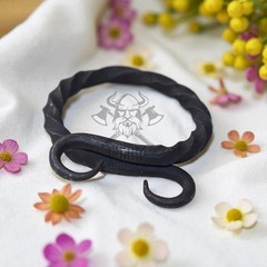 Hand-Forged Medieval Troll Iron Belt Buckle – Viking / Norse Style