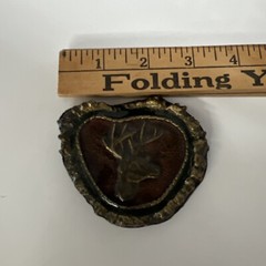 Vintage Touchstone Inc 1978 Hunters Deer Buck Belt Buckle Brass Heavy