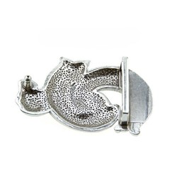 Emblem King Queen Silver Belt Buckle Interchangeable Buckle