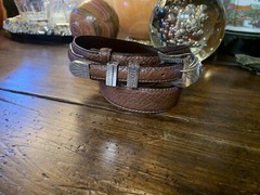 James Reid Ltd Style LG. Mex Sterling Silver Belt Buckle Set 34-36-1.3/8”🦬✅