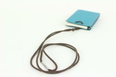 Hermès Blue Chevre Mini Note Cards with 925 Silver Pencil 1012h27