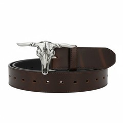 Men Western Accessory Silver Metal Belt Buckle Long Horn Texas Cow Bull Cowboys