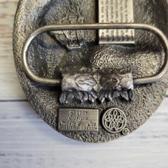 Siskiyou Buckle Co Eagle American Belt Buckle Silver Pewter Tone Metal 1987