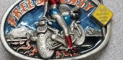 Vintage 1992 Dragon Collection Free and Easy Biker Motorcycle Belt Buckle Up 5