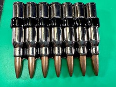 Ammo Bullets Clip MOS Figural Seven Shots Gun Collectors Heavy Large Belt Buckle