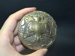 Solid Brass Casting Sunbird Belt Buckle,Sun God Bird Totem Artwork Belt Buckle