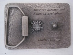 NOS Lewis Buckle Co FARMFEST 1976 America&rsquo;s Salute to Agriculture Belt Buckle