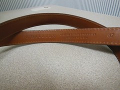 J. HILBURN Men&rsquo;s Brown Caiman Crocodile Belt Brass Buckle USA Size 47