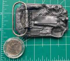 Siskiyou Men&rsquo;s Silver Metal Western Fish FLY Fishing Belt Buckle Vintage 1983