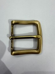 Solid Brass Satin Brass Belt Buckle Made in Italy Fits 1.57&Prime; Belt Strap