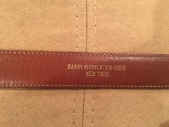 KIESELSTEIN EQUESTRIAN RACE HORSES BELT BUCKLE WITH BROWN LIZARD BELT SIZE 6