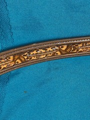 Tex Tan Full Grain Cowhide Belt Size 36 Tool Silver Buckle Polished Amber Stone
