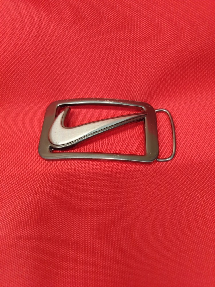 Nike Mark Symbol Buckle Belt Pants Shorts Sports Metal