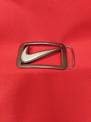 Nike Mark Symbol Buckle Belt Pants Shorts Sports Metal