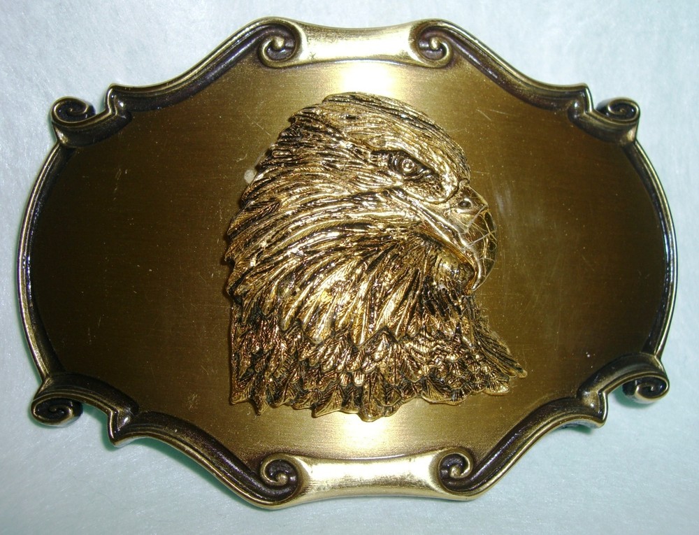 Belt Buckle Eagle Head Vintage Raintree 1980
