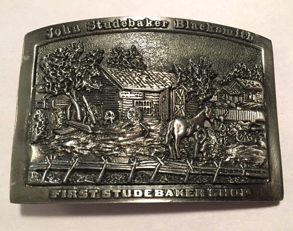 John Studebaker Blacksmith First Shop – Limited Edition Metal Belt Buckle #297
