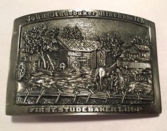 John Studebaker Blacksmith First Shop – Limited Edition Metal Belt Buckle #297