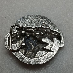Belt Buckle Electric Bolt And Fist Akademiks Jeanius Major Voltage