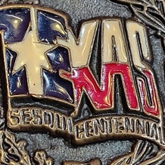 3.5&Prime; TEXAS SESQUICENTENNIAL BELT BUCKLE Numbered VINTAGE 1986 Brass metal Texoma