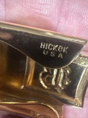 Vintage Hickok Master Plate Gold Tone Belt Buckle Letter B Initial Lion USA