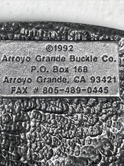 Arroyo Grande Belt Buckle 1992 Southwest Style Eagle Turquoise Colored Stones