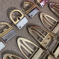 Geometric Belt Buckle non magnetic shiny metal Brass lot 2.5&Prime; x 1 3/8&Prime;