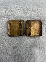 Vintage Women’s Buckle Set Art Deco Inspired Gold Tone Enamel