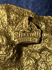 Vtg 1989 Siskiyou Vietnam Veteran USA 3.5&Prime; Enameled Pewter Belt Buckle *As Is*